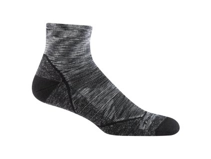 DARN TOUGH Herren Trekkingsocken HIKE/TREK LIGHT HIKER 1/4 LIGHTWEIGHT WITH CUSHION space grey - grau/schwarz (Größe L)