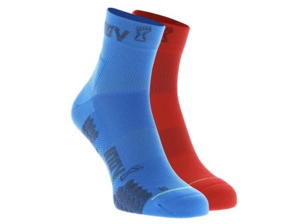 INOV-8 Socken TRAILFLY SOCK MID 2-PACK blau/rot - blau/rot (Größe 36-40)