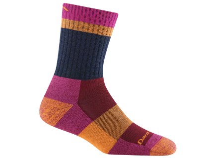DARN TOUGH Damen Trekkingsocken HIKE/TREK HEADY BETTY MIDWEIGHT MERINO CUSHION MICRO CREW clover - rosa (Größe M)