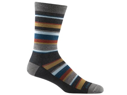 DARN TOUGH Herrentrekkingsocken LIFESTYLE LIGHTWEIGHT MERINO CREW anthrazit - schwarz (Größe L)