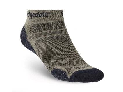 BRIDGEDALE Herren Trekkingsocken HIKE ULTRALIGHT MERINO PERFORMANCE ANKLE shde khaki/navy - grün/blau (Größe L)