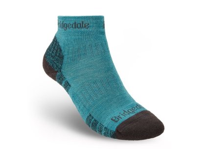BRIDGEDALE Damen Trekkingsocken HIKE LIGHTWEIGHT MERINO PERFORMANCE ANKLE Schatten türkis/navy - blau (Größe L)