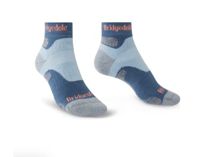 BRIDGEDALE Damen Trekkingsocken HIKE MIDWEIGHT MERINO PERFORMANCE ANKLE blau - blau (Größe L)