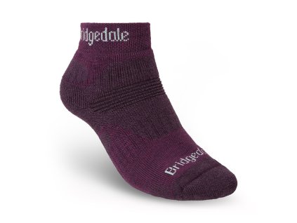 BRIDGEDALE Damen Trekkingsocken HIKE MIDWEIGHT MERINO PERFORMANCE ANKLE dunkelviolett (Größe L)