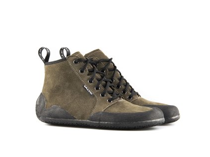 SALTIC Barfußschuhe OUTDOOR HIGH oliv - grün (Größe EU - komplett 37)
