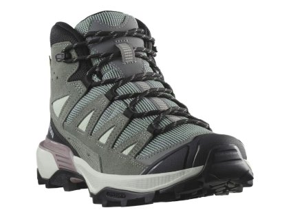 SALOMON Damen Trekkingstiefel X ULTRA 360 LEATHER MID GTX W grün milieu/sedona sage/ nirvana - grün (Größe EU - komplett 38)
