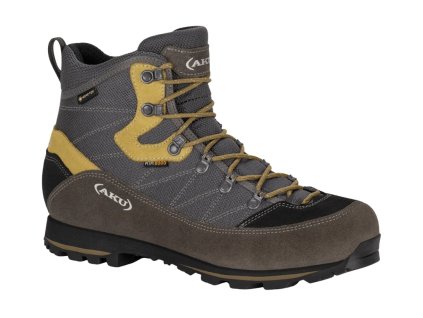 AKU Trekkingstiefel TREKKER L. 3 WIDE GTX dunkelgrau/senfgrau - grau (Größe EU - komplett 41)