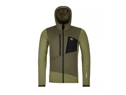 ORTOVOX Herren FLEECE GRID HOODY Wildkräuter-grün (Größe L)