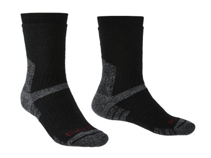 BRIDGEDALE Winter-Trekkingsocken EXPLORER HEAVYWEIGHT MERINO PERFORMANCE BOOT schwarz - schwarz (Größe L)