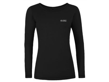 DIRECT ALPINE Damen-T-Shirt FURRY LONG LADY 2.0 schwarz - schwarz (Größe L)