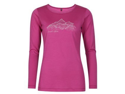 DIRECT ALPINE Damen-T-Shirt FURRY LONG LADY 2.0 orchid - rosa (Größe L)