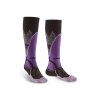 BRIDGEDALE Damen Ski Socken SKI MIDWEIGHT MERINO PERFORMANCE OVER CALF schwarz/lila - schwarz/lila (Größe L)