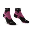 BRIDGEDALE Damen Trekkingsocken HIKE MIDWEIGHT MERINO PERFORMANCE ANKLE schwarz/rosa - schwarz/rosa (Größe L)