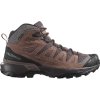 SALOMON Damen-Trekking-Stiefel X ULTRA 360 LEATHER MID GTX W peppercorn/cognac/hot coral - (Größe EU - komplett 36)