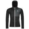 ORTOVOX Herren FLEECE HOODY 25 schwarz rabenschwarz - grau (Größe L)
