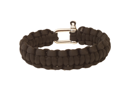 5910 highlander paracord naramek kovova spona cerny