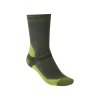 BRIDGEDALE Men's MTB SUMMER T2 CS BOOT dark green/lime socks - verde