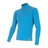 SENSOR MERINO DF pánské triko dl.rukáv zip (Barva Modrá, Velikost XXL)