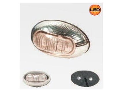 1732 pozicka led 12 24v bila chromove pouzdro