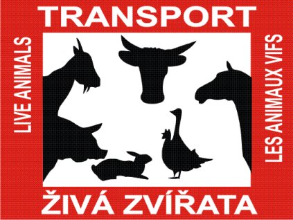 3640 transport zivych zvirat cedule sklapovaci