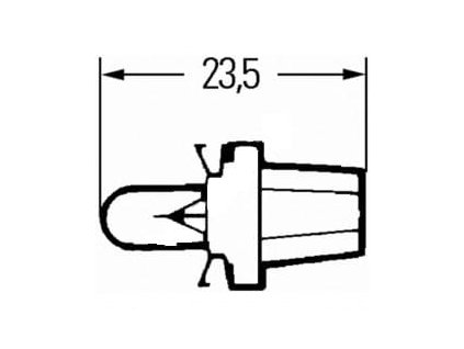 5047 24v 1w sklo plast hella