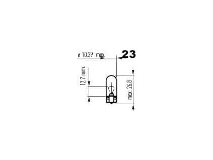 5248 12v 5w sklo modra w2 1x9 5d autolamp