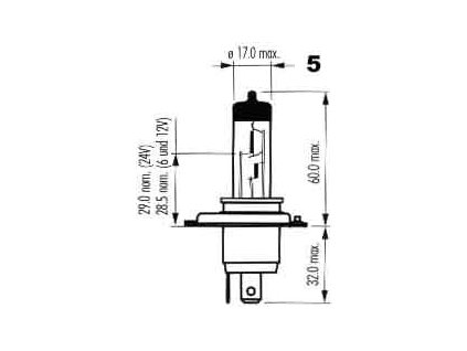 5347 12v h4 60 55w silver 50 osram