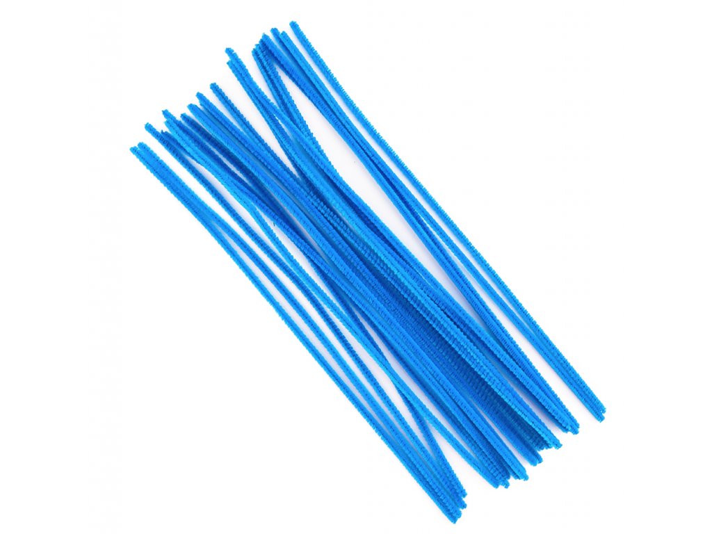 KSDR-019, Chlup. drátky, modrá, 30cm, 25ks