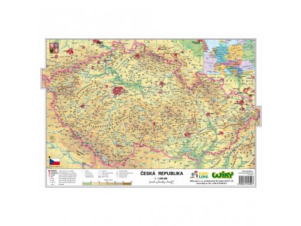 Mapa ČR, oboustranná, A3, 1 kus