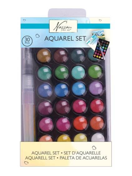 akvarelový set, 28 ks VODNÍ ŠTĚTEC