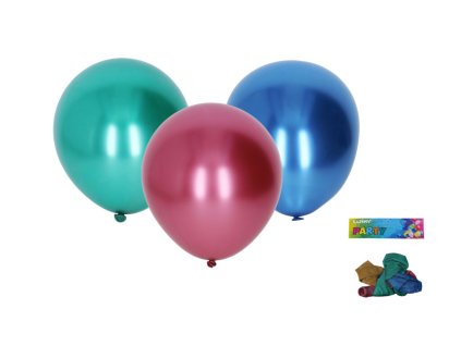 balónky, chromové barvy