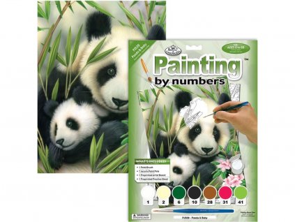 malování podle čísel, panda