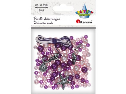 dekorativní perly, fialové