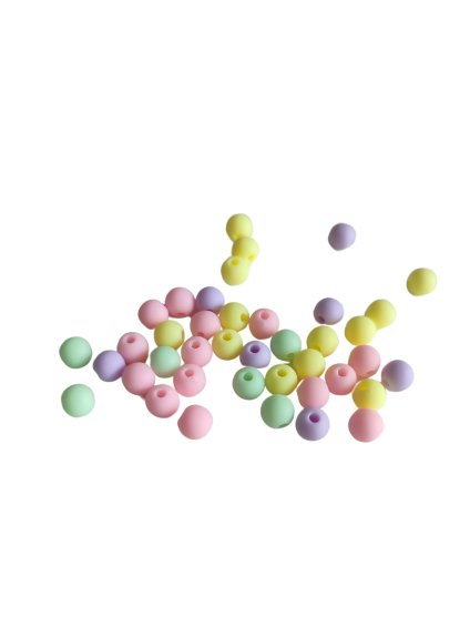 malinké, korálky, pastelové