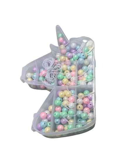 jednorožec, pastelové korálky, sada