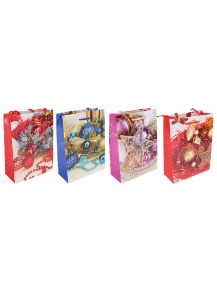 mix barev, ozdoby, tašky, vánoční