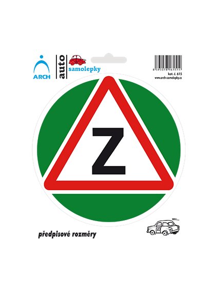 začátečník, samolepka