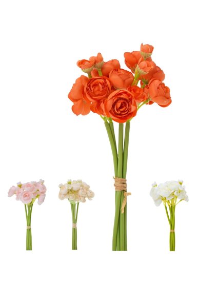 Květinový svazek, RANUNKULUS, mix barev, 26 cm, 1 kus
