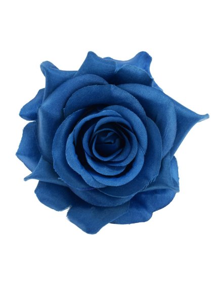 Umělý květ, RŮŽE, modrá, 10cm, 1ks