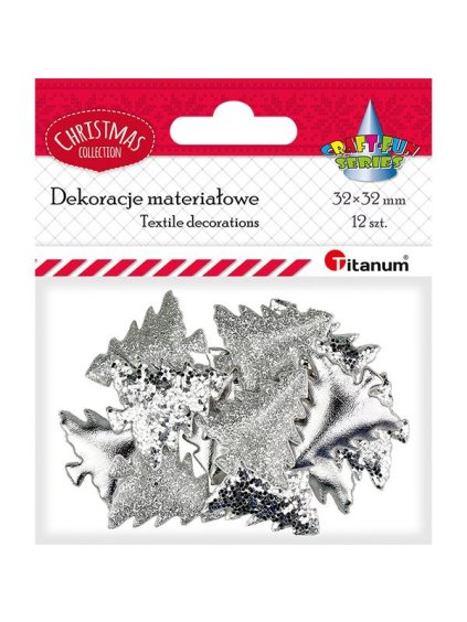 649184 tectilní dekorace stříbrné