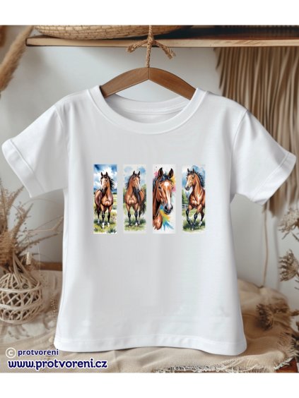 TSP520 bílé tričko dětské bílá barva trička