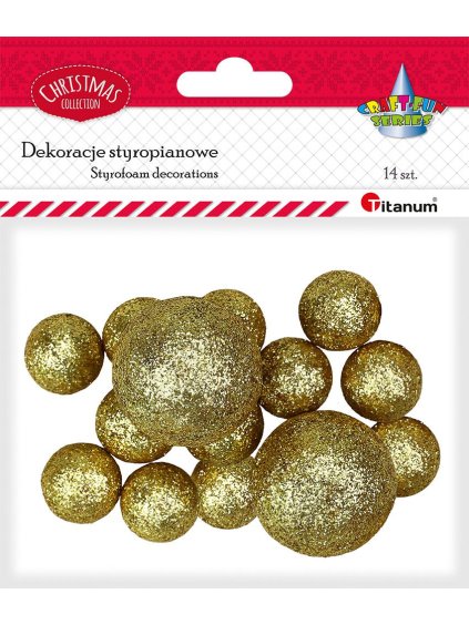 649446 polystyren kuličky zlatý mix