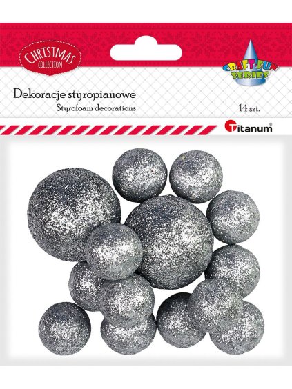 649447 polystyren kuličky stříbrný mix