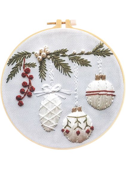 649470 vyšívací sada vánoční ozdobvy