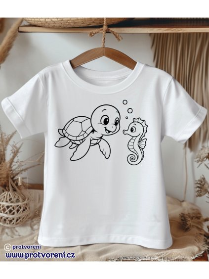 TJOM98 bílé tričko dětské bílá barva trička