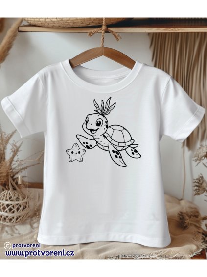 TJOM101 bílé tričko dětské bílá barva trička