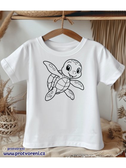 TJOM102 bílé tričko dětské bílá barva trička