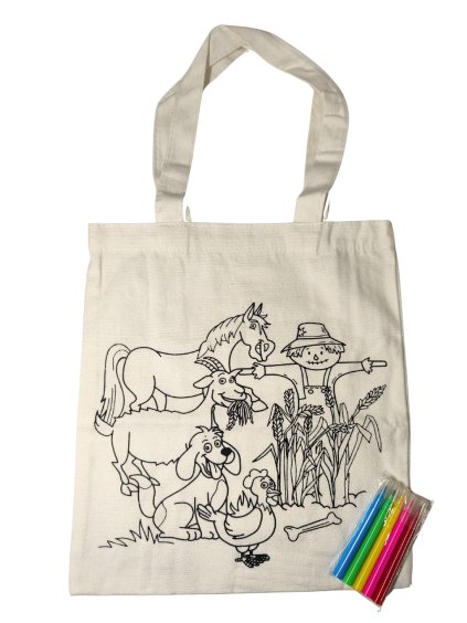 taštička k vybarvení 12042 farma