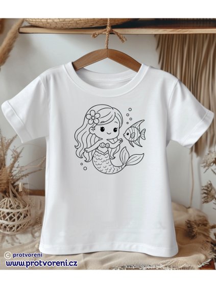 TJOM105 bílé tričko dětské bílá barva trička