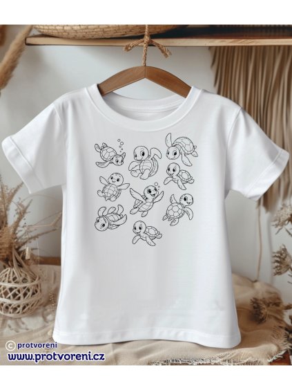 TJOM106 bílé tričko dětské bílá barva trička